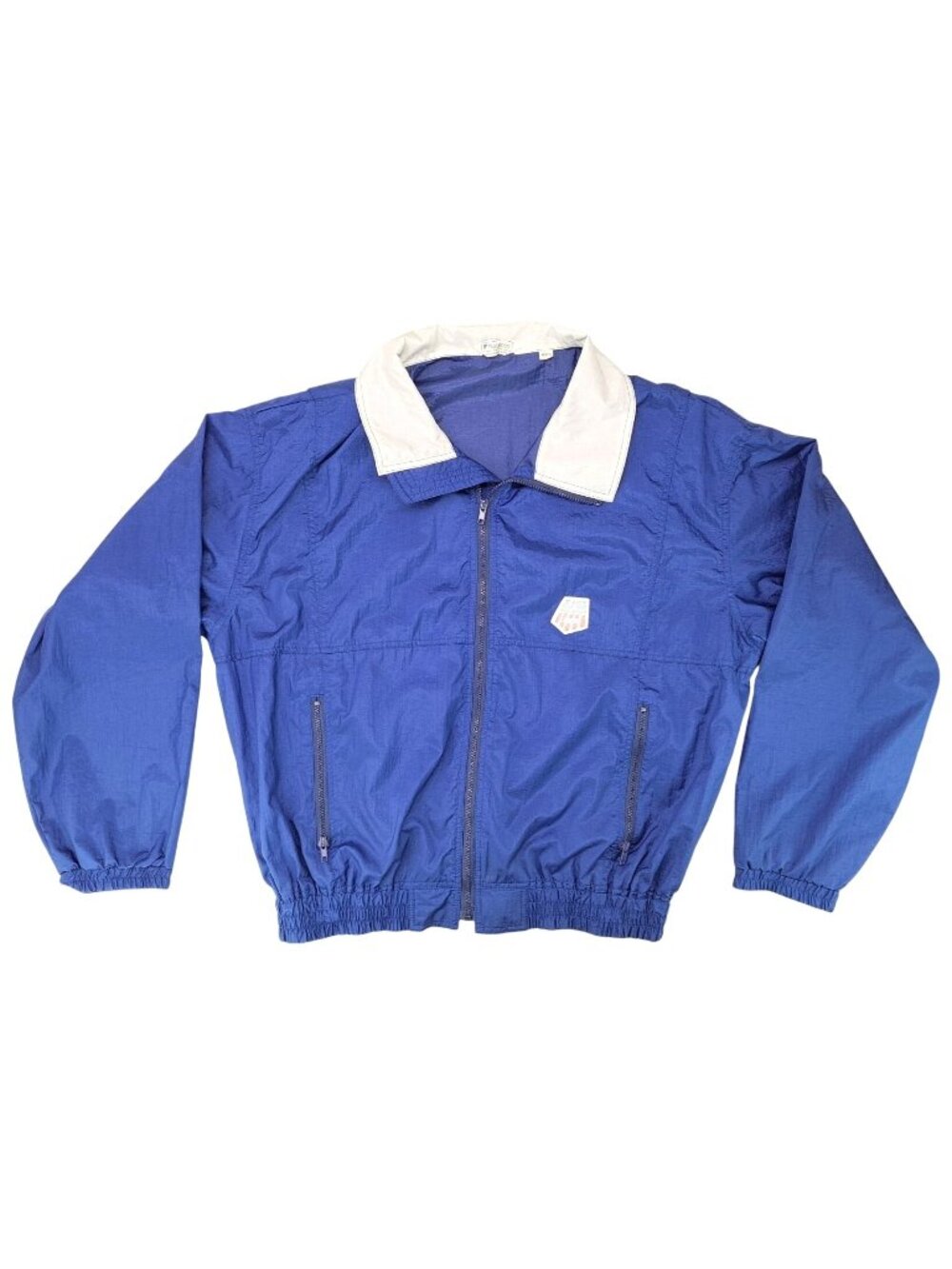 Vintage Nabisco US Ski Team Men XL Blue Nylon Jacket Windbreaker Winter Olympics